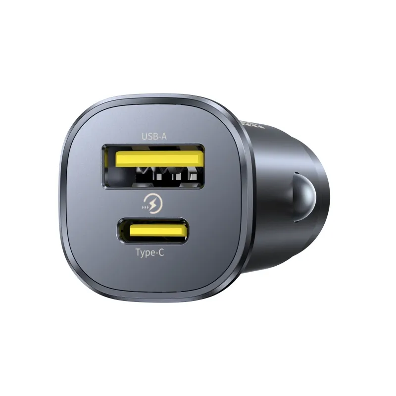 Baseus Car Charger GoTrip Series Dual Output 1xType-c PD 1x USB A 30W Cosmic Black C00072300123-00